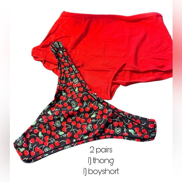 NWT VICTORIA’S SECRET PINK PANTY 1) BOYSHORT 1) THONG SIZE L - Picture 10 of 11